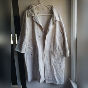 STATE the label hand painted potter's coat